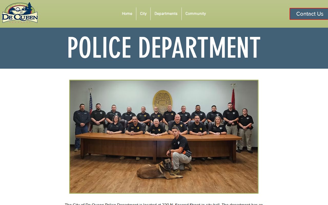 De Queen Police Department official page for Sevier County arrest report access